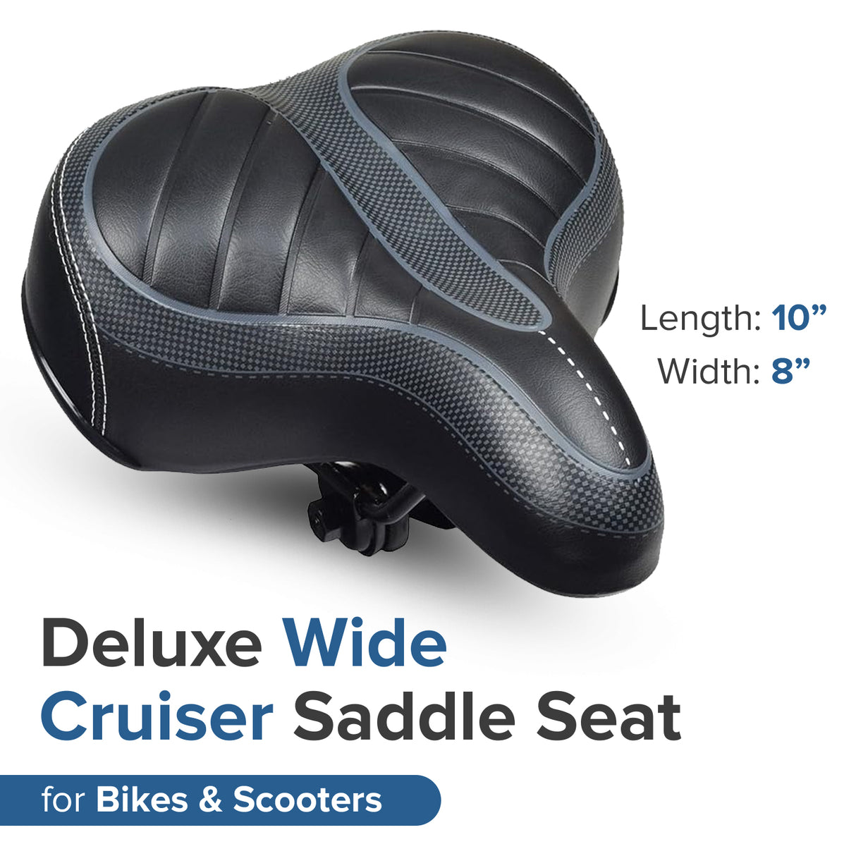 Deluxe Wide Cruiser Saddle Seat for Bikes & Scooters
