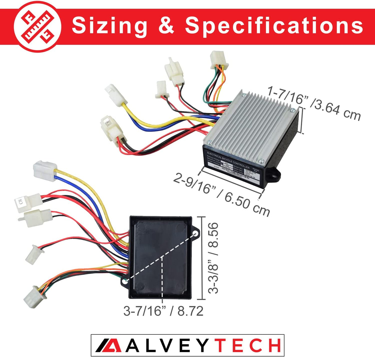 Close-up of the Razor Pocket Mod (Versions 13-44) HB2430-TYD6-FS 6-Wire Throttle & Control Module Bundle, showing wires and electronic components for retrofitting.