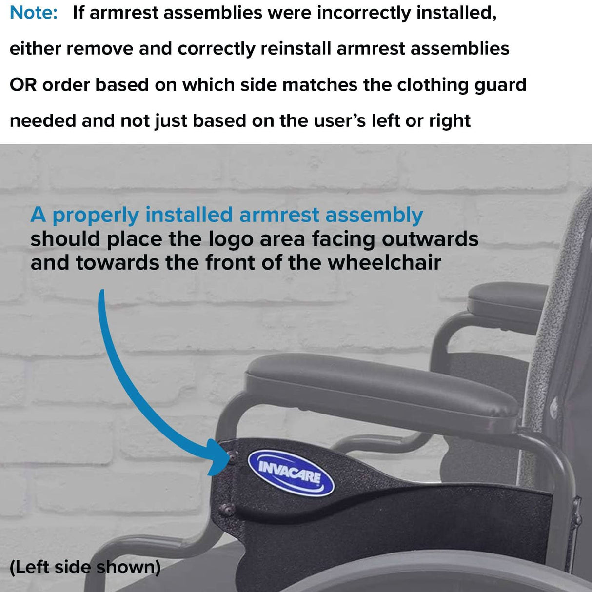 Desk Length Clothing Guard for Invacare Tracer & 9000 Series Wheelchairs