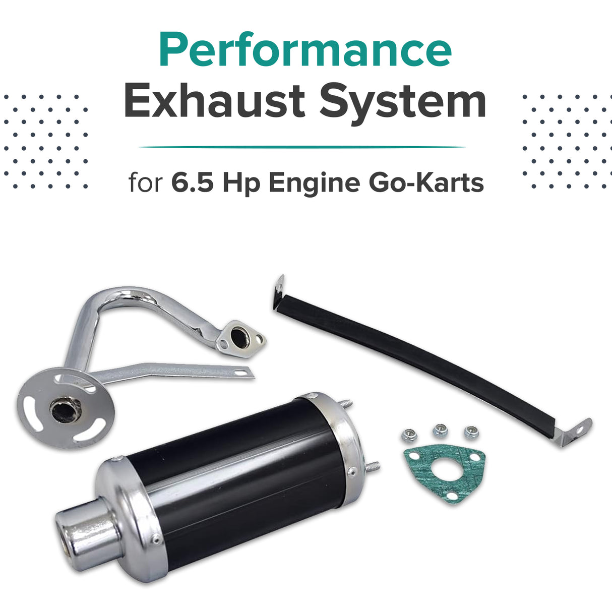 Performance Exhaust System for 6.5 Hp Engine Go-Karts