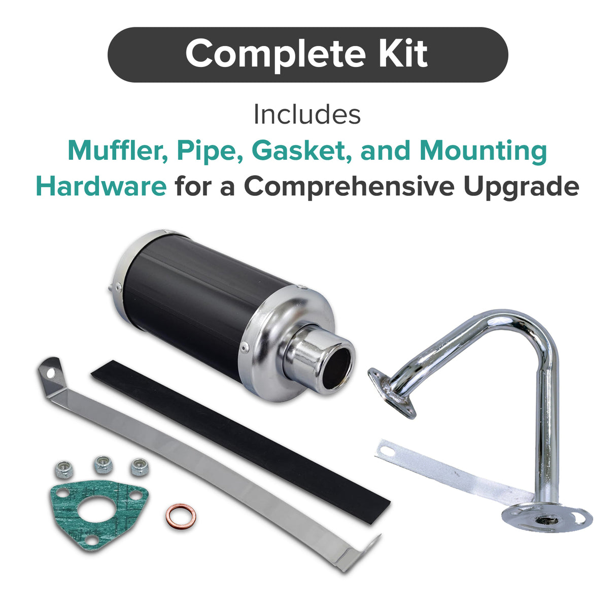 Performance Exhaust System for 6.5 Hp Engine Go-Karts