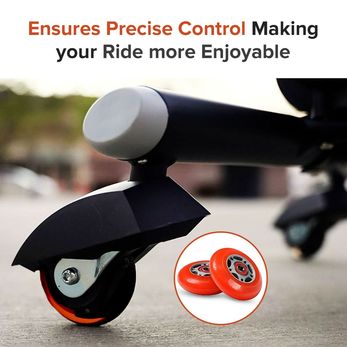 76 mm Scooter Wheels with Bearings (Set of 2)