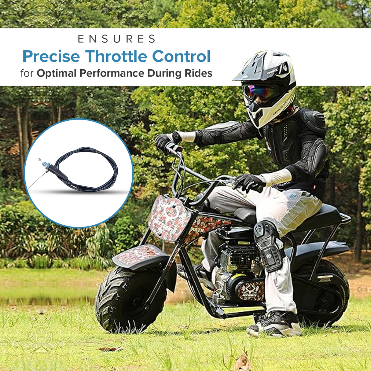 Throttle Cable for Motovox MBX10 and MBX11 Mini Bikes
