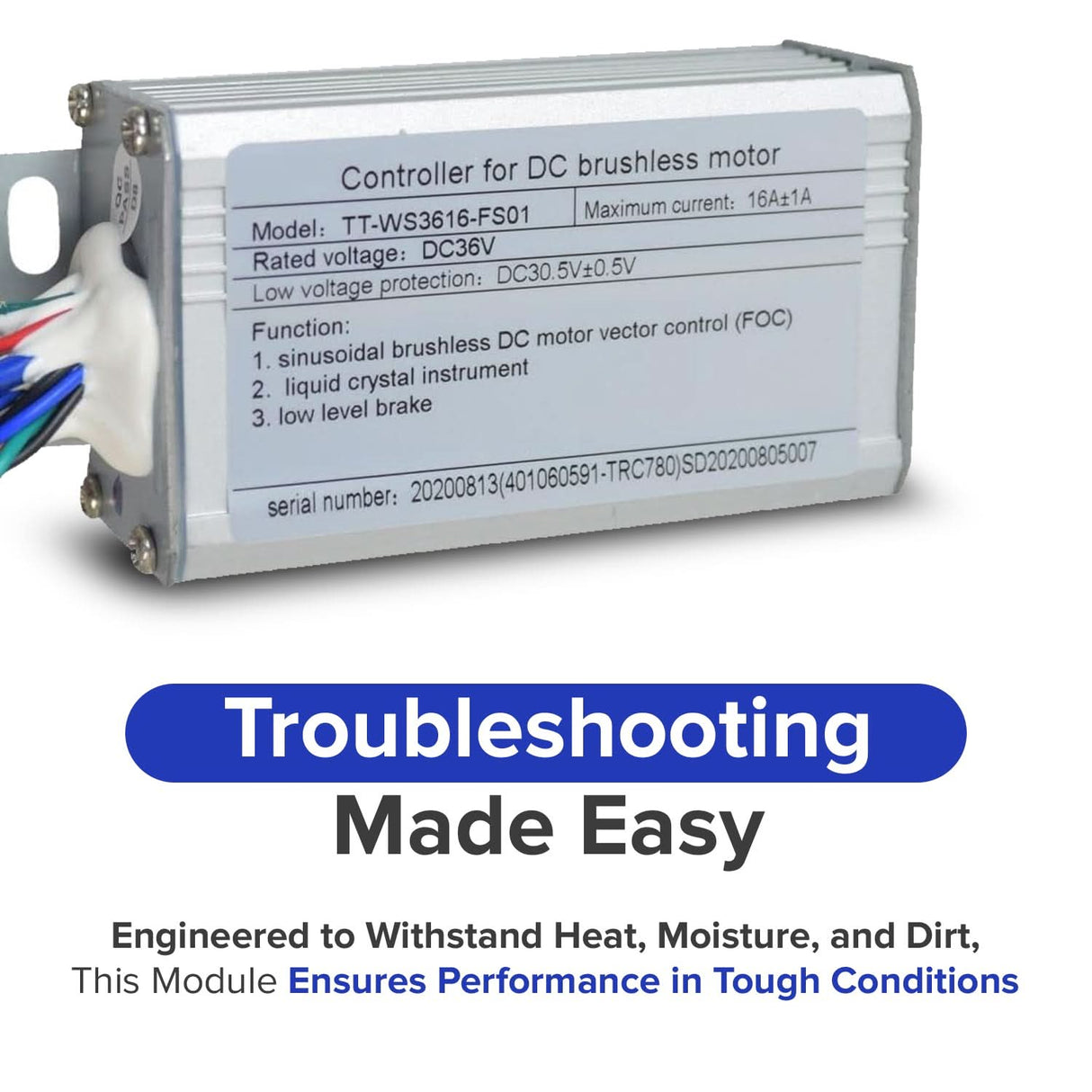 TT-WS3616-FS01 36 Volt Control Module for the Razor EcoSmart SUP Scooter (Versions 1+)