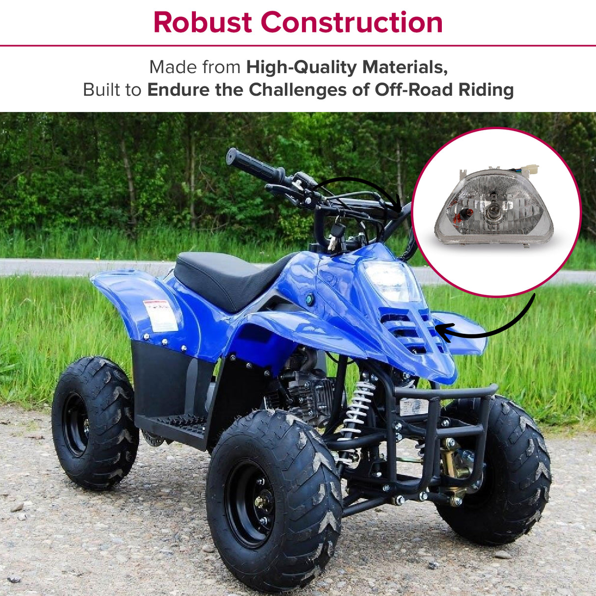 Headlight for the TaoTao ATA-110B ATV