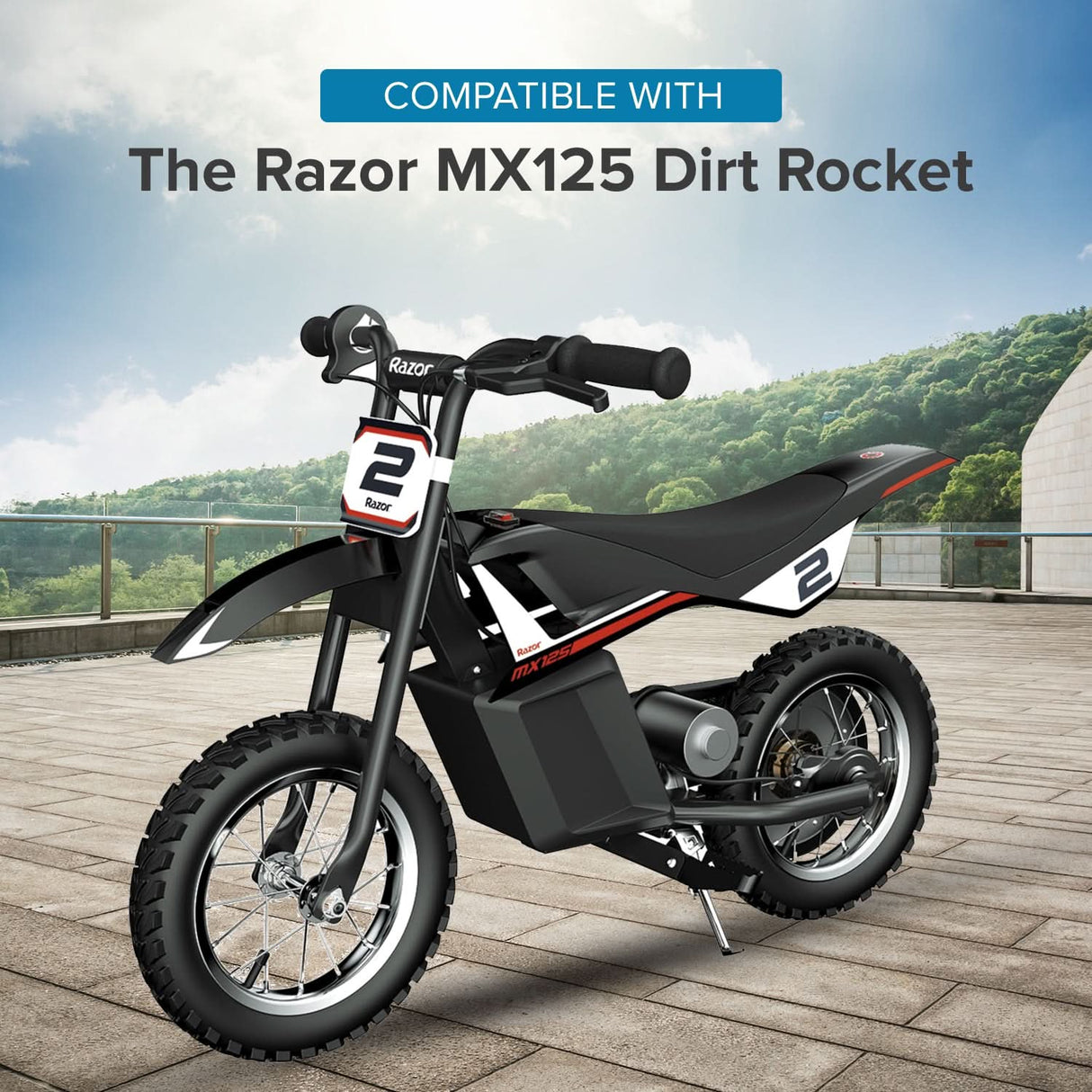 2 Volt 1.2 Amp 2.1mm ID Coaxial Battery Charger for the Razor SX125 McGrath Dirt Bike