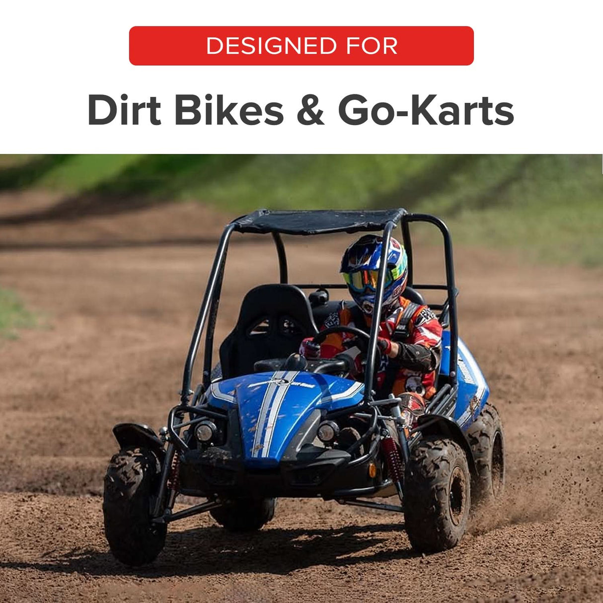 195 mm Adjustable Shocks with 8 mm Eyes for Go-Karts & Mini Bikes (Set of 2)