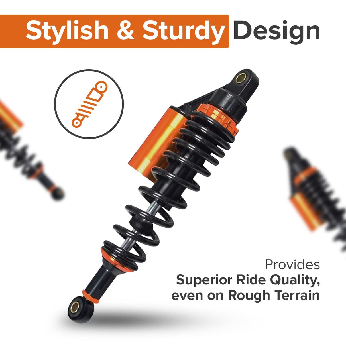 13-1/2" Adjustable Air Shocks for ATVs, Dirt Bikes & Go-Karts (Set of 2)