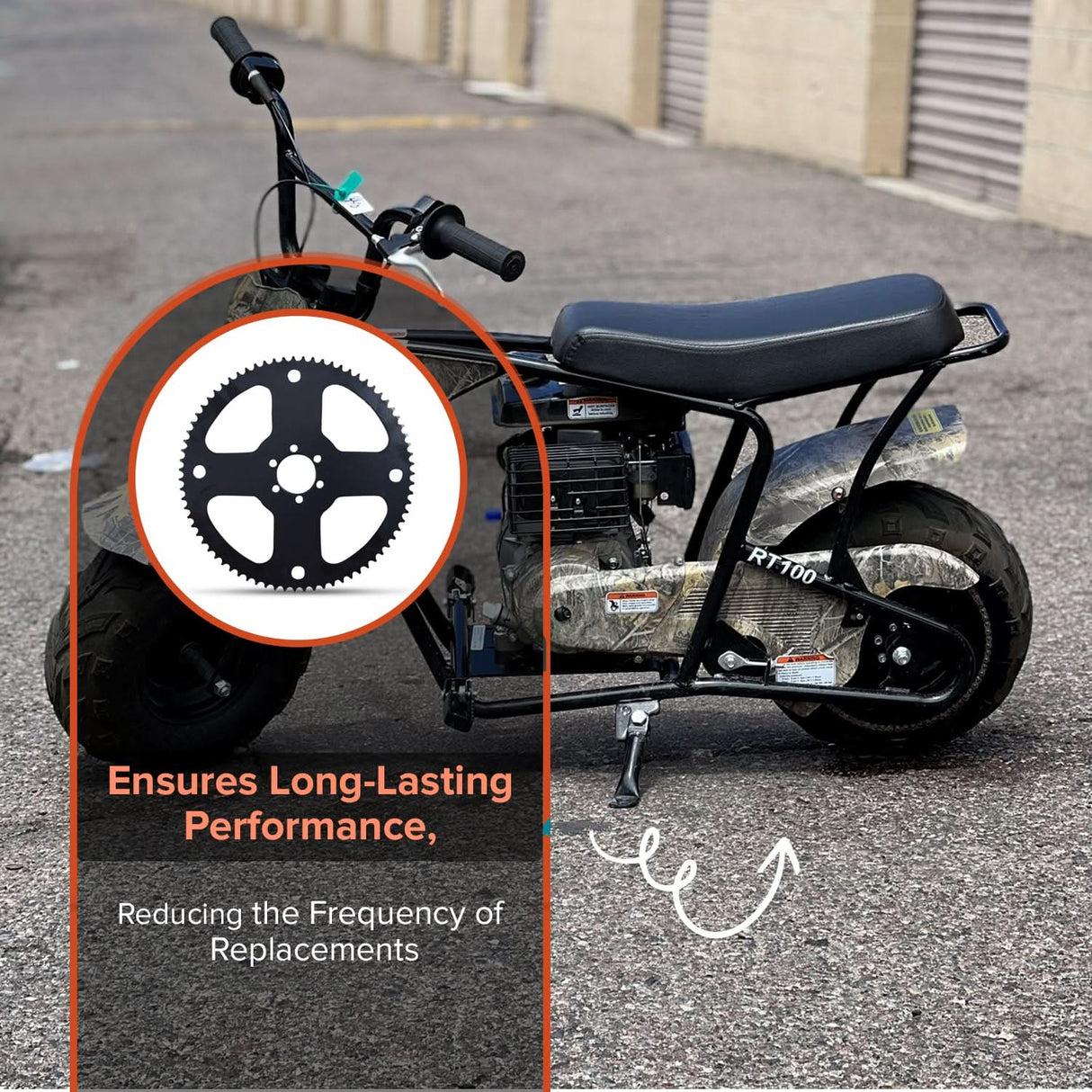 75 Tooth #35 Chain Sprocket for the Massimo MM-MB100 Mini Bike