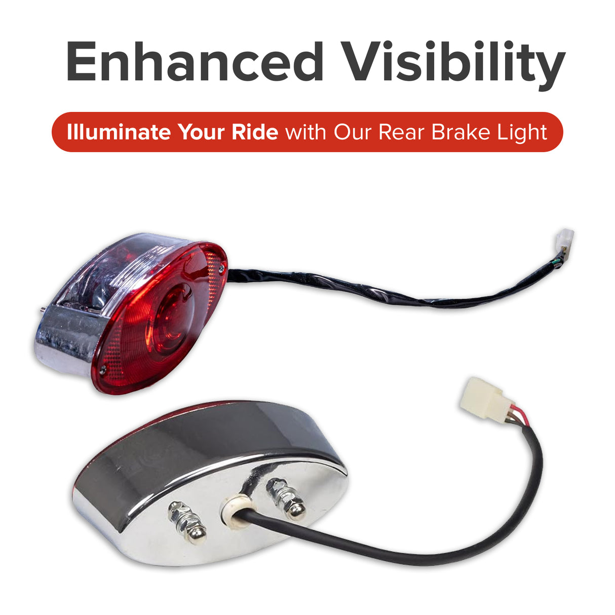 Rear Brake Light for 150cc - 250cc Go-Karts & Dune Buggies