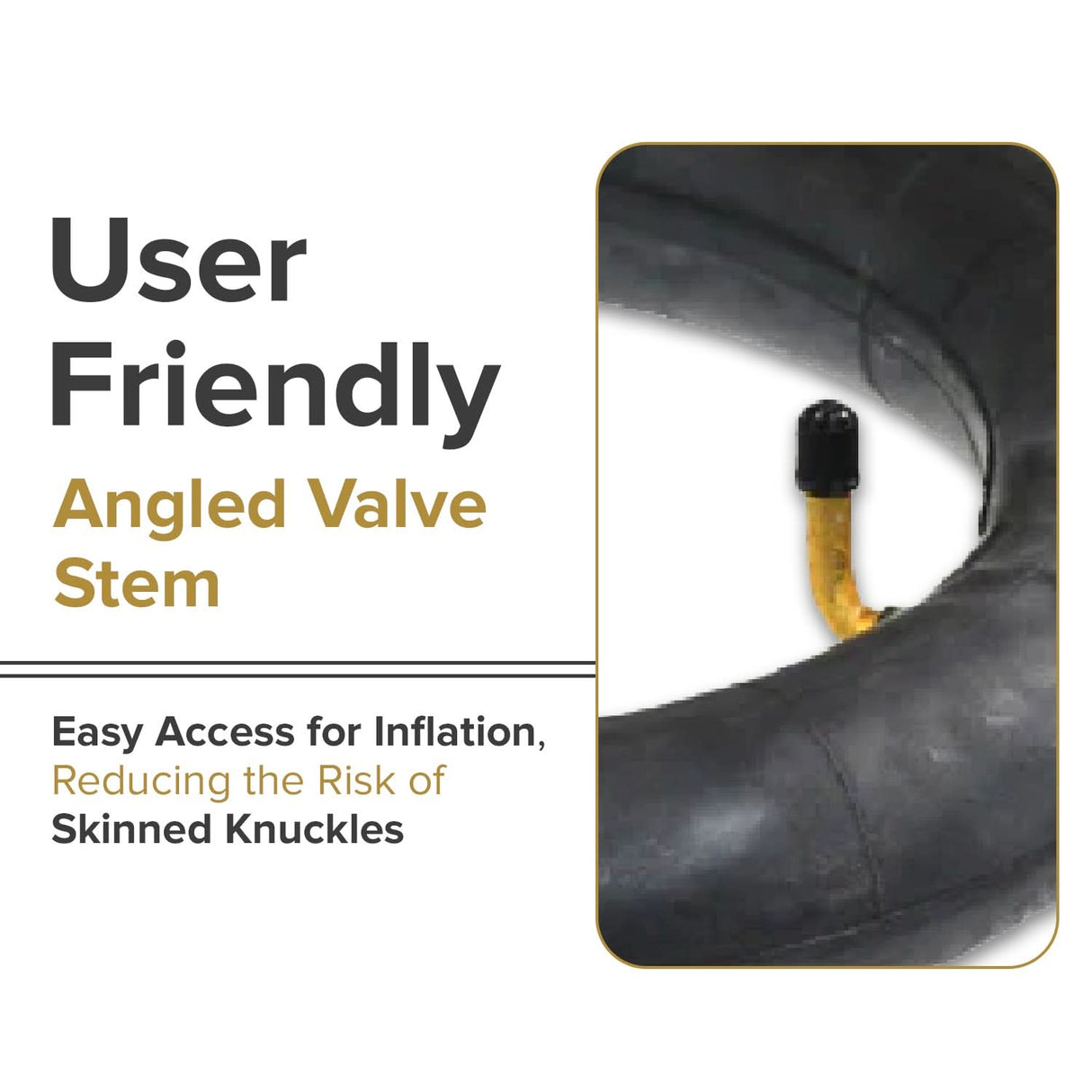 10"x2" Rear Inner Tube with Angled Valve Stem for Swagtron SwagCycle Electric Bikes