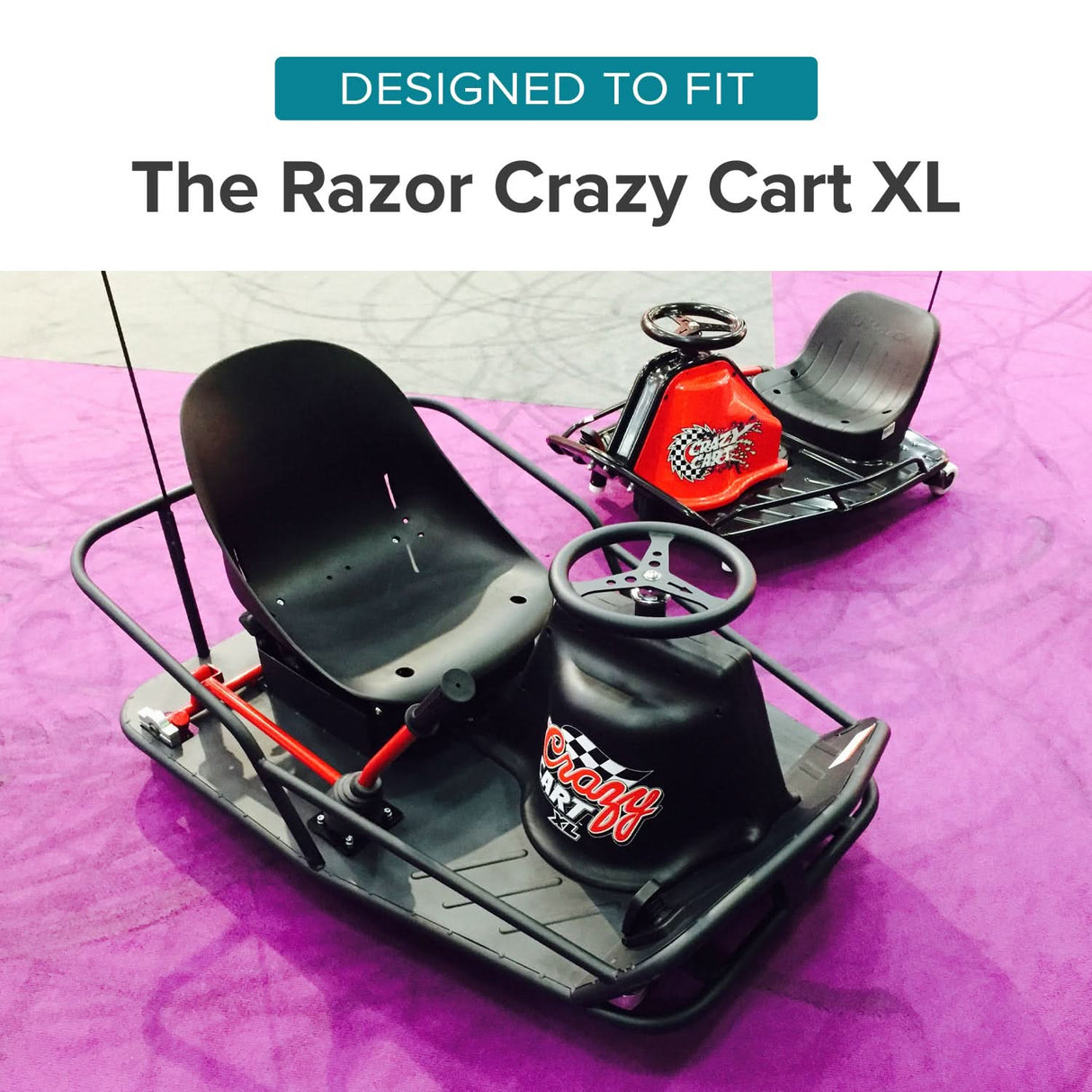 Front/Rear Caster Fork for the Razor Crazy Cart XL (Versions 1+)