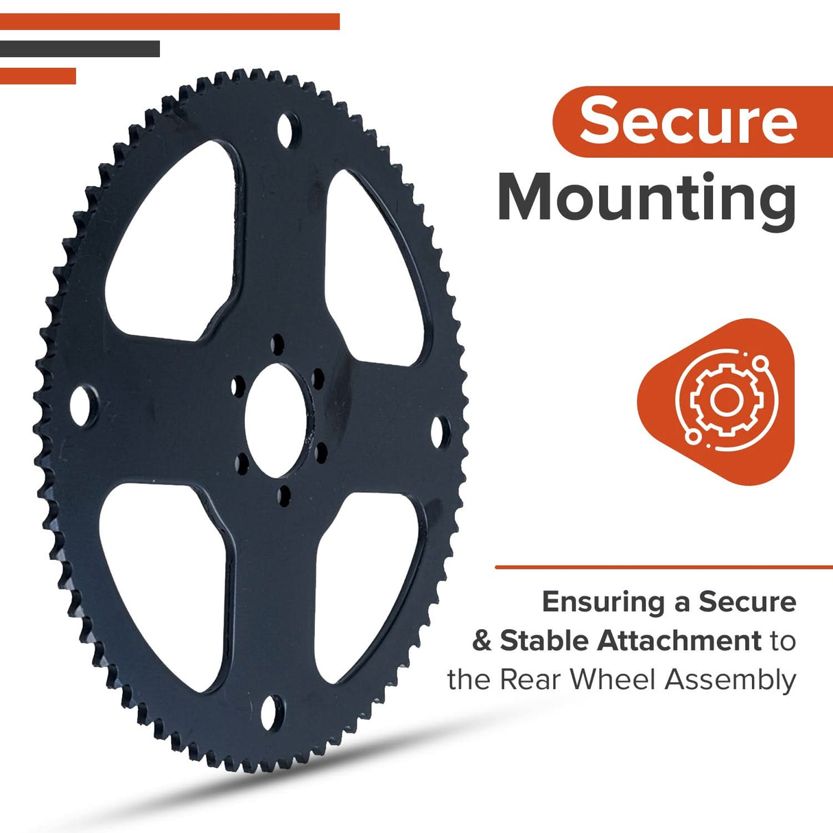 75 Tooth #35 Chain Rear Wheel Sprocket for the Realtree RT100 Mini Bike