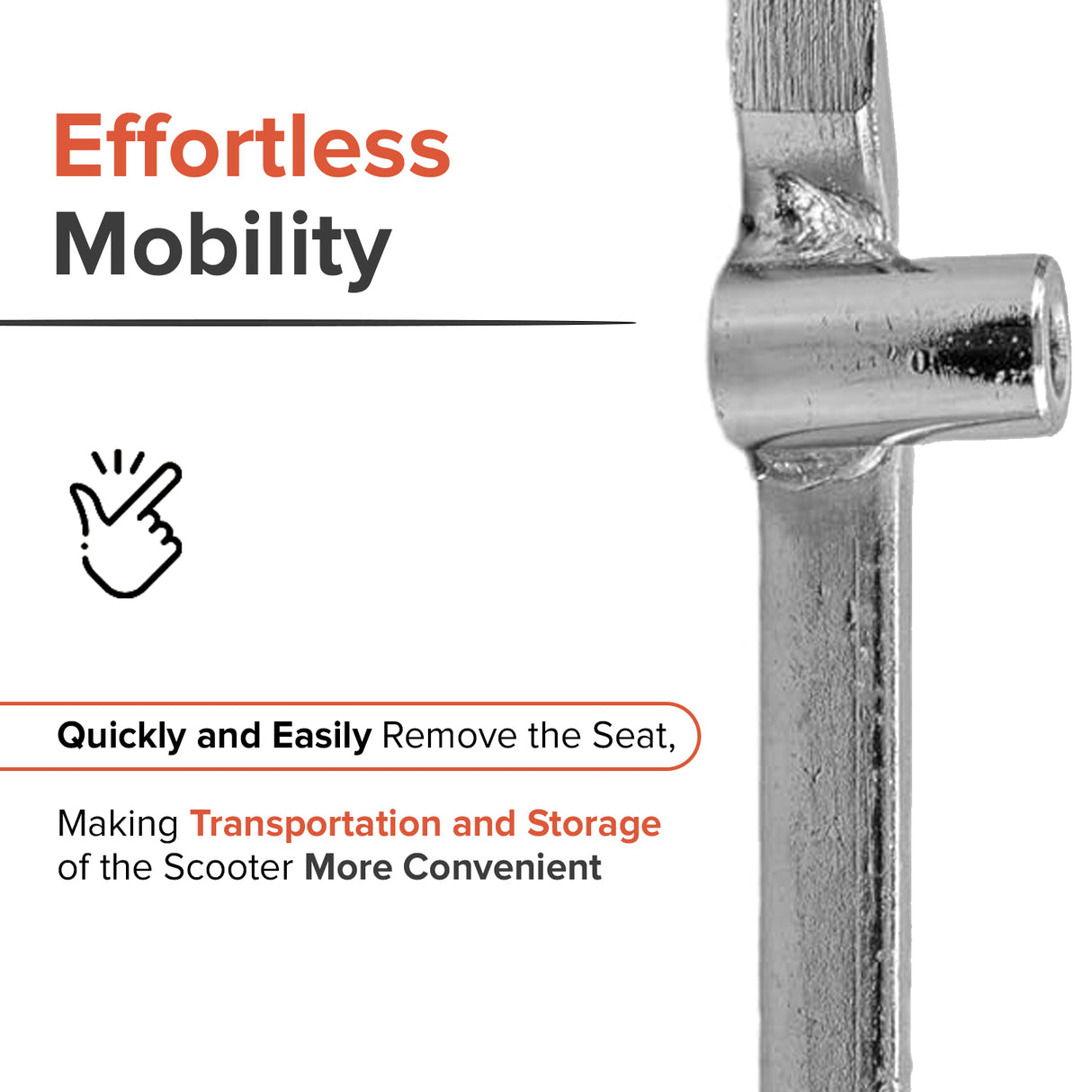 Seat Release Lever for the Pride Revo, Sonic, Zero Turn 8, & Go-Go Scooters (DWR9998C016)