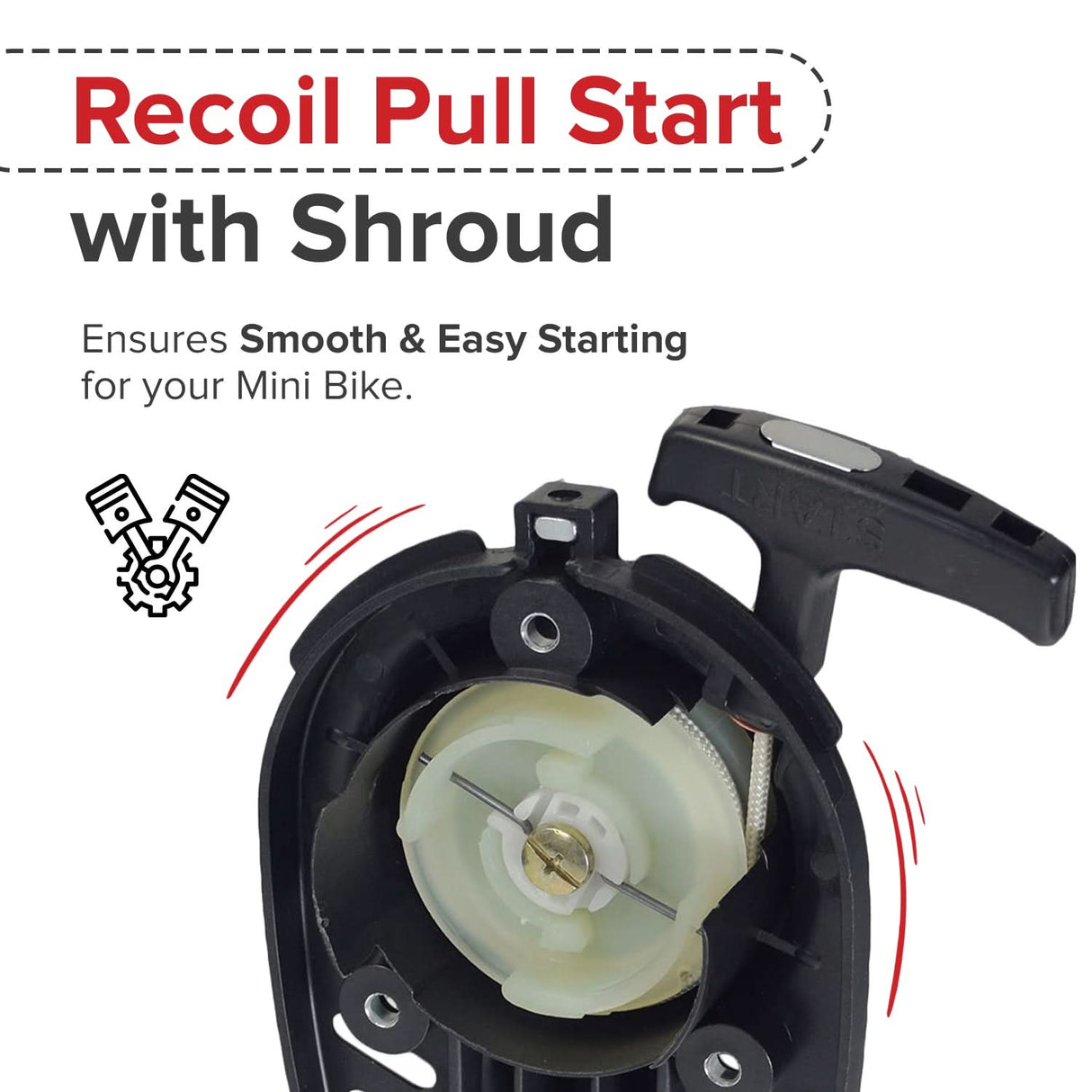 Pull Start for 40cc 4-Stroke ATVs, Dirt Bikes, & Mini Bikes