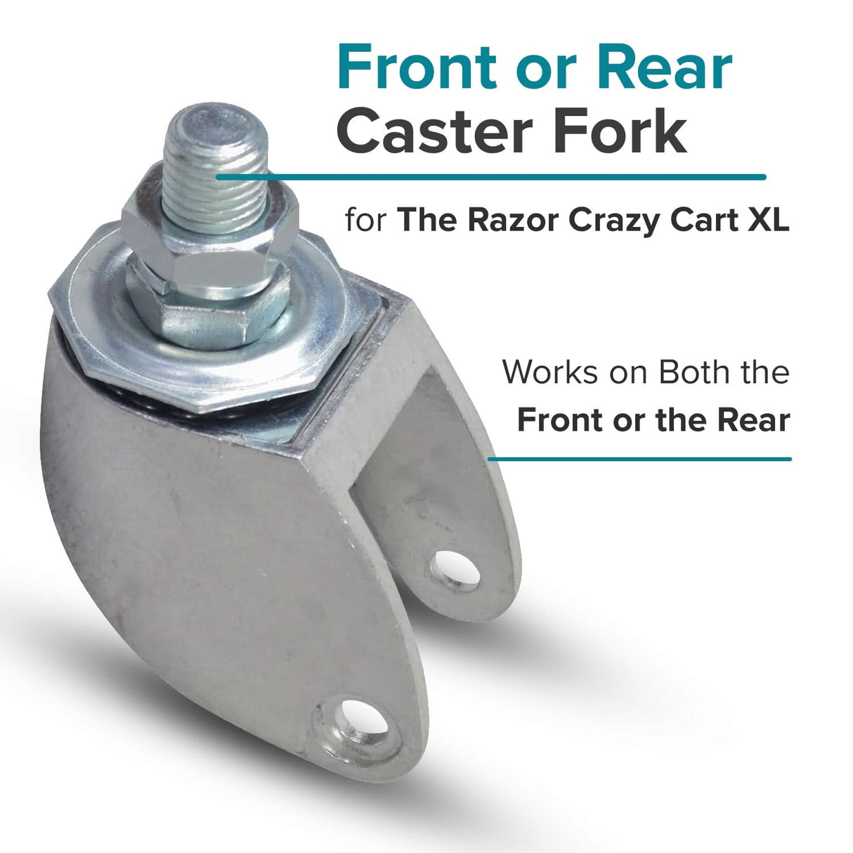 Front/Rear Caster Fork for the Razor Crazy Cart XL (Versions 1+)