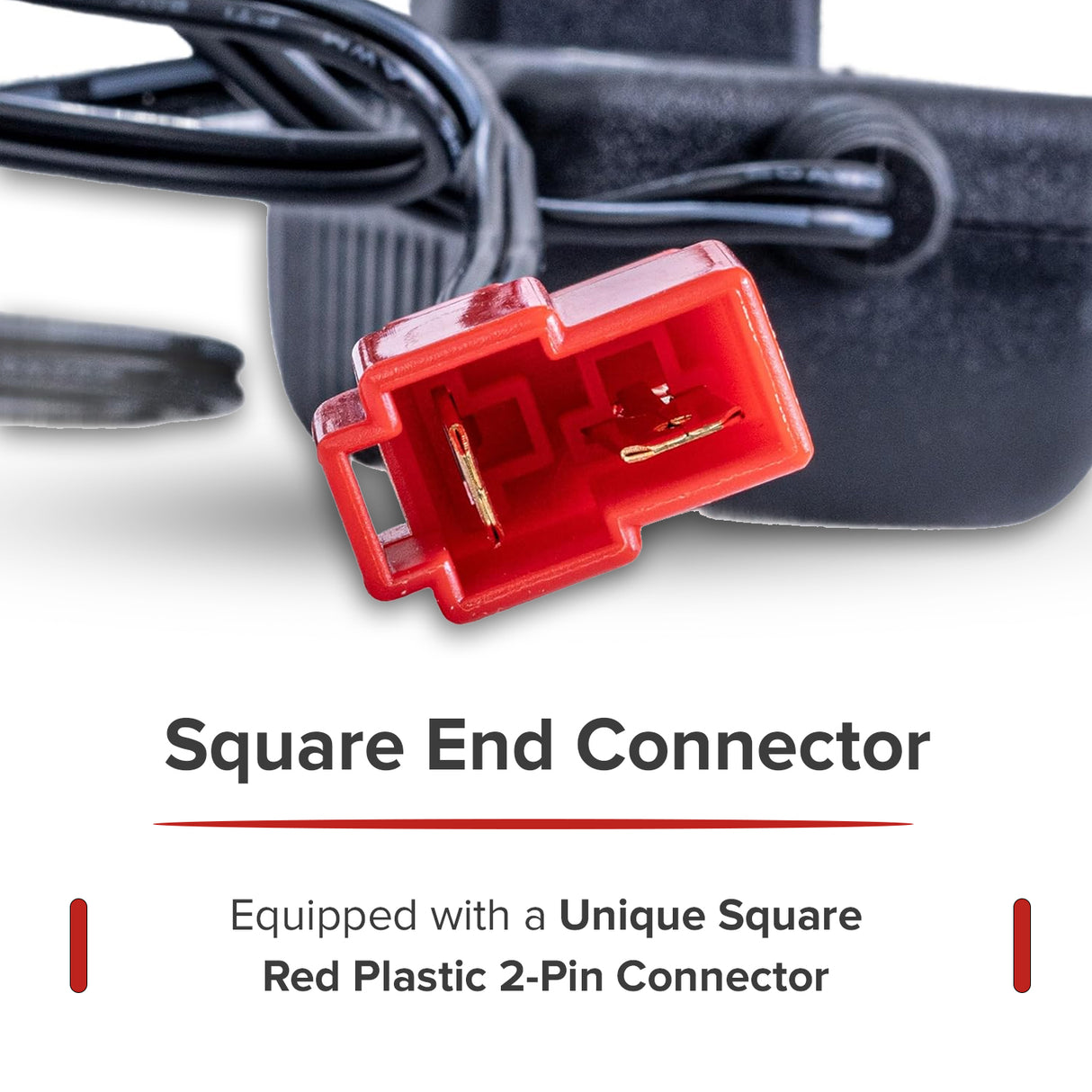 6 Volt 1.0 Amp Square End Battery Charger for Ride-On Toy ATVs, Cars, & Motorcycles