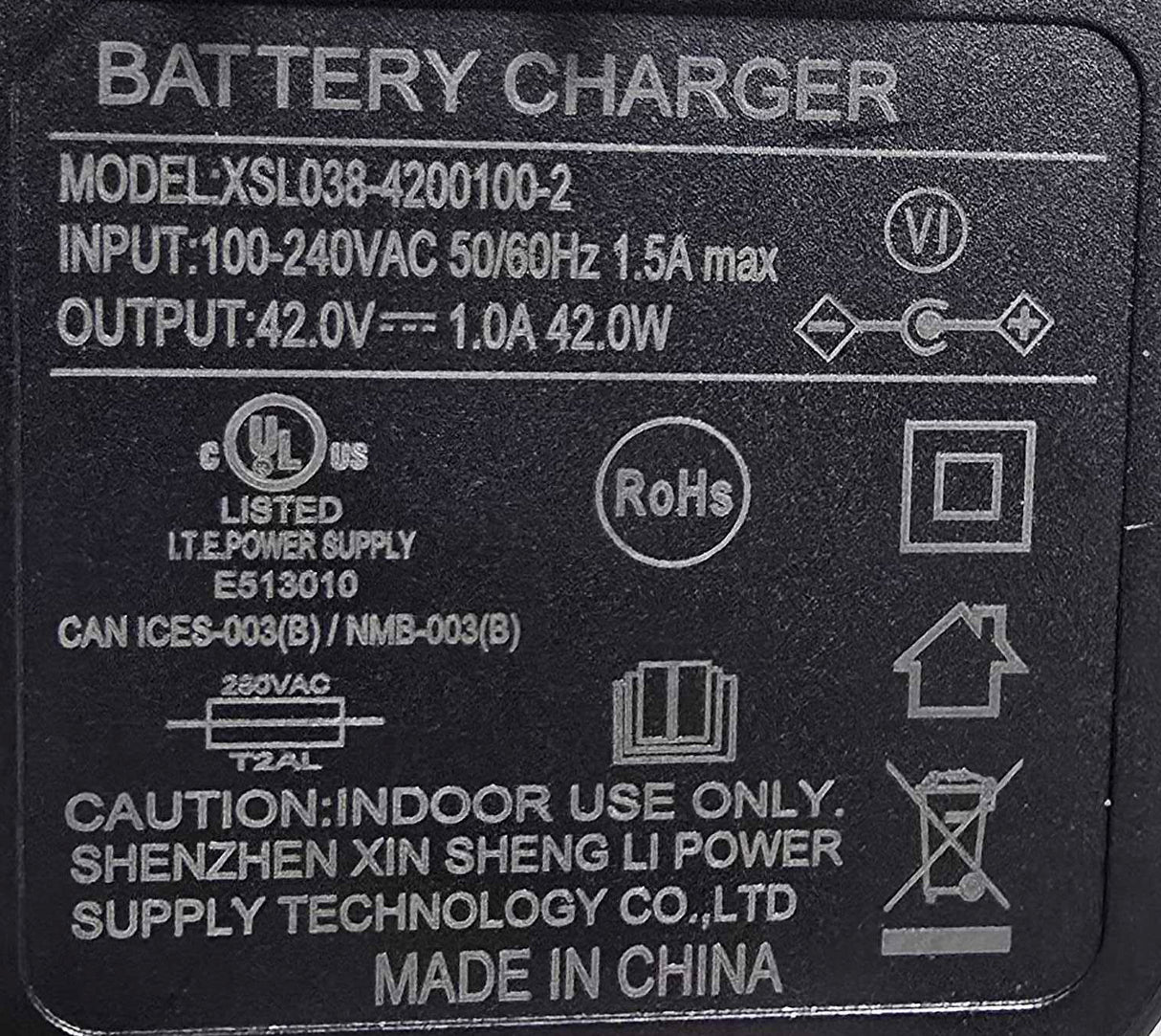 42 Volt Lithium Battery Charger for Hover-1 Eagle, Edge, & H1 TRAK