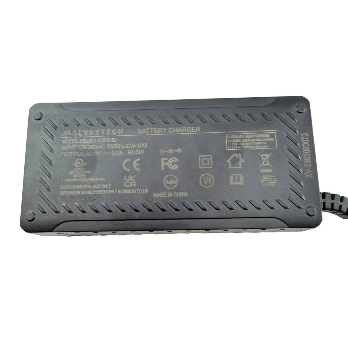 42 Volt 2.0 Amp Li-Ion Battery Charger with 8 mm Coaxial Connector