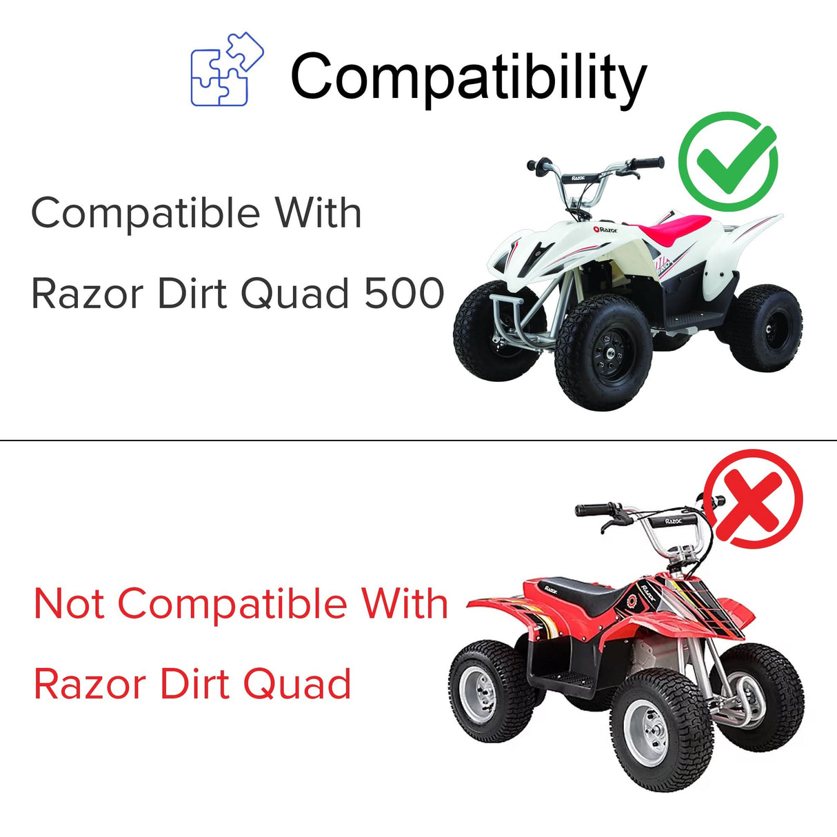 Spindle Arm Set (Right and Left) for Razor Dirt Quad 500
