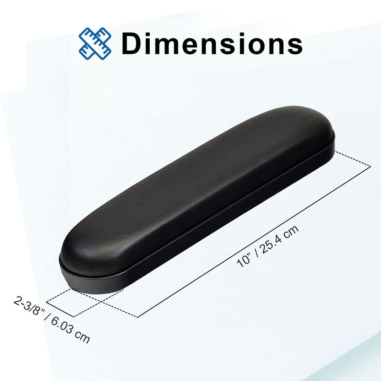 Desk Length Vinyl Armrest Pads for Drive Wheelchairs and Transport Chairs (Pair)