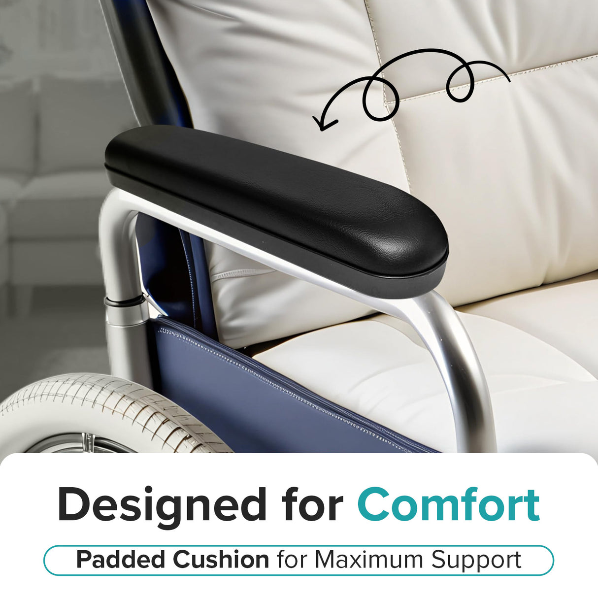 Desk Length Waterfall Armrest Pads for the Quantum Q600 (Set of 2)