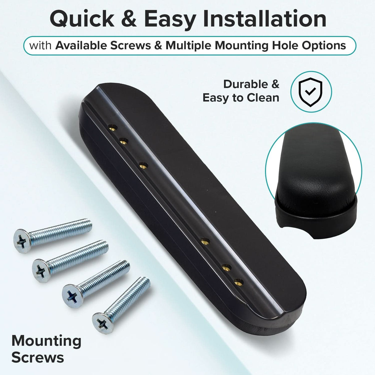 Desk Length Vinyl Armrest Pads for Drive Wheelchairs and Transport Chairs (Pair)