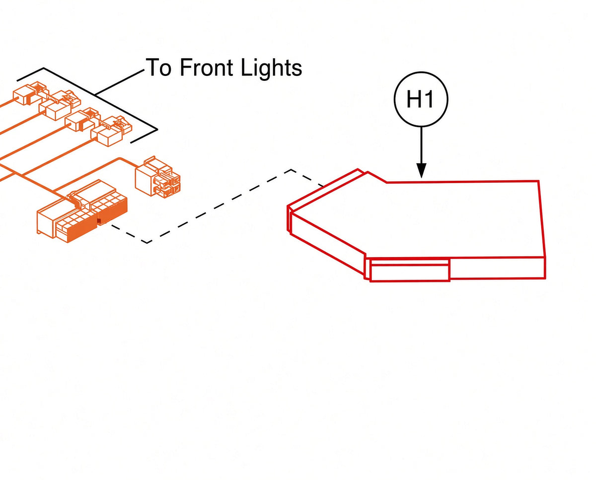 DGN1806655 junction board connects the front to rear wiring harness to the Baja Wrangler MV600