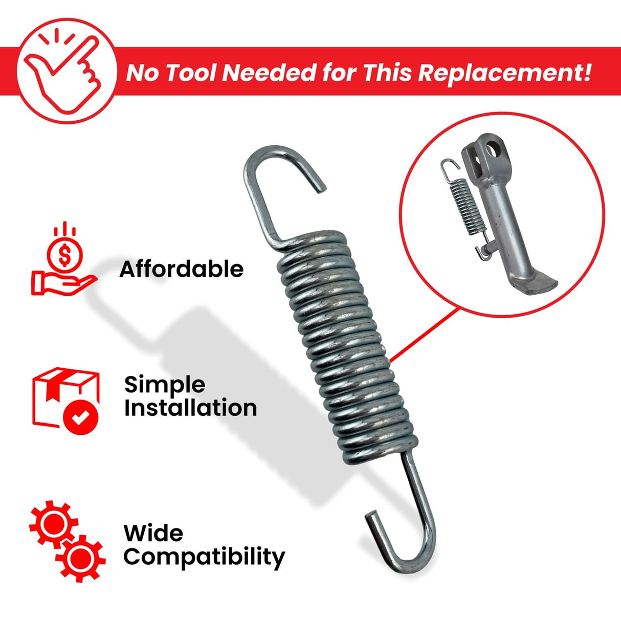 Kickstand Spring for the Monster Moto / Mega Moto Classic 1000w, MM-B80 80cc, Motovox MBX10, & MBX11 Mini Bikes