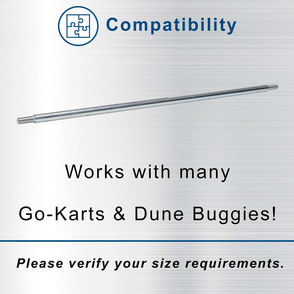 1" Diameter Axle Rod for Go-Karts