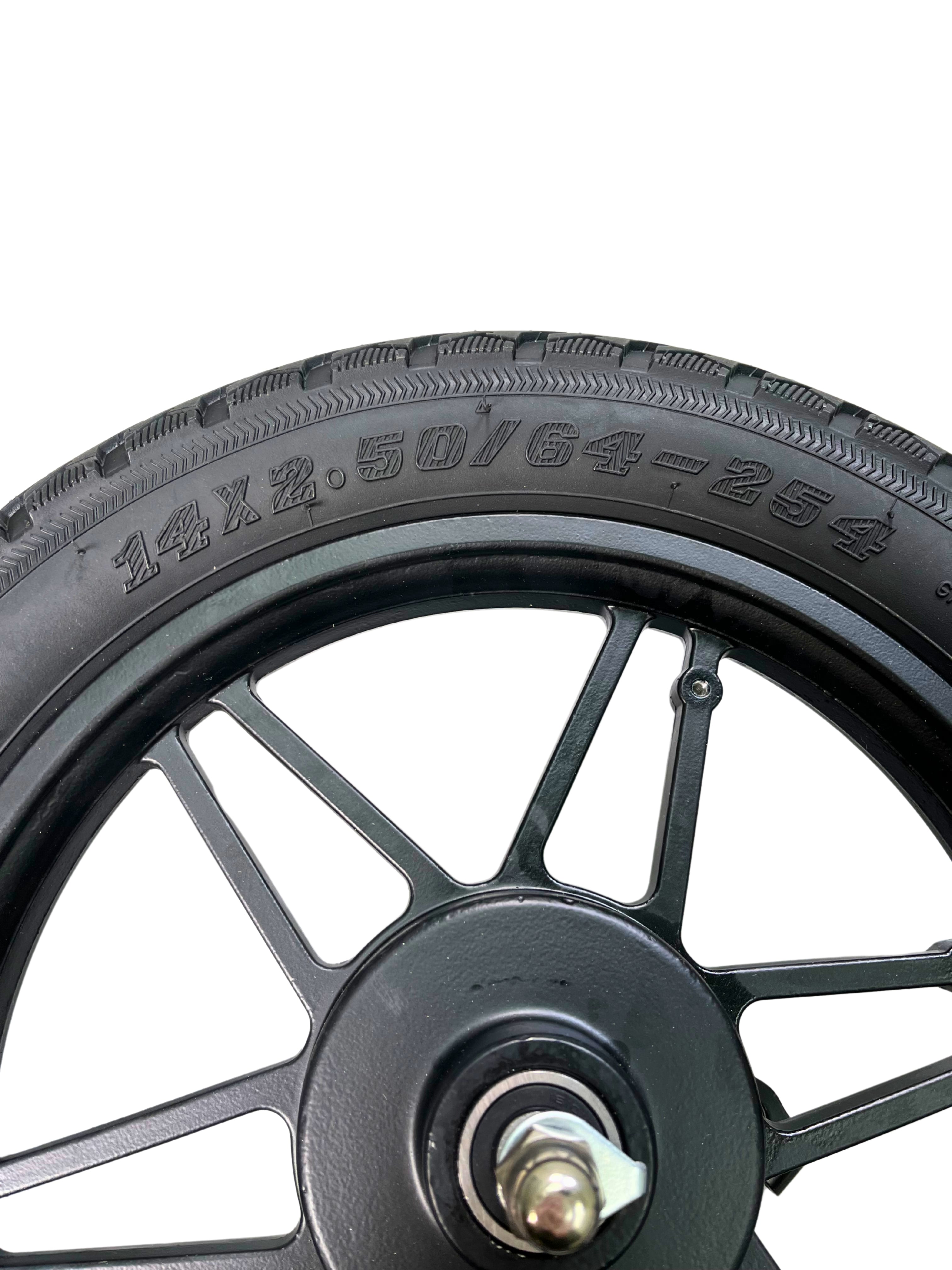 14" Front Wheel Assembly with 14x2.50 Tire for the GOTRAX Flex Electric Scooter