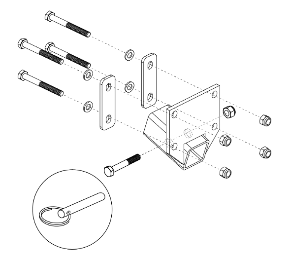Accessory Mounting Bracket for Jazzy & Quantum Power Chairs with Pinchless Hinge Seating (FRMASMB1504)