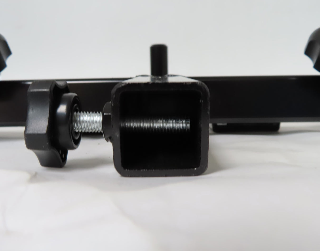 Seat Swivel Assembly for Golden Technologies Scooters (Blemished); close-up of a black metal object with a screw, featuring a push-down handle and visible seat post components.