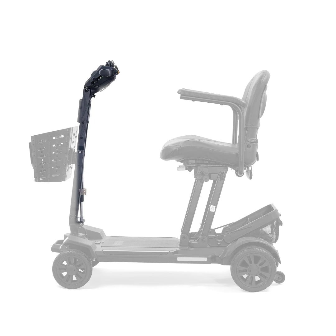 Black tiller assembly with dash highlighted on the Golden Buzzaround CarryOn (GB120C)