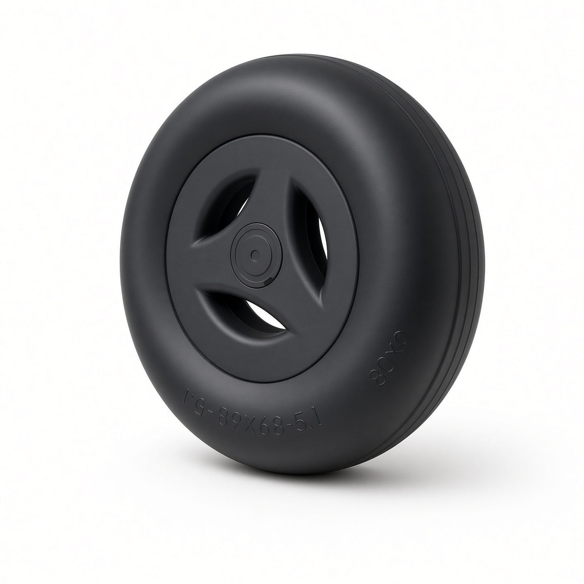 2.50-3 black caster wheel for Permobil M1 and M3, front or rear position