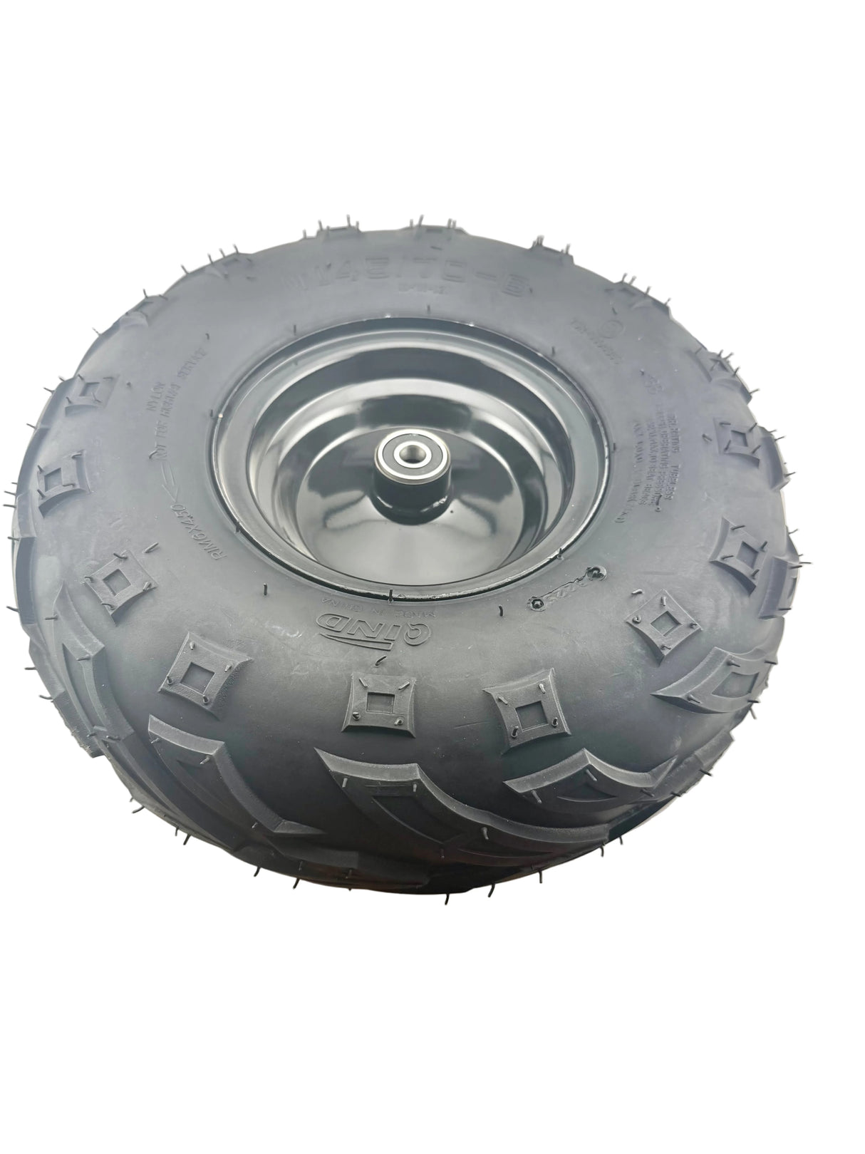 Front Wheel Assembly with 145/70-6 Tire for Motovox MBX10 and MBX11 Mini Bikes (Blemished)