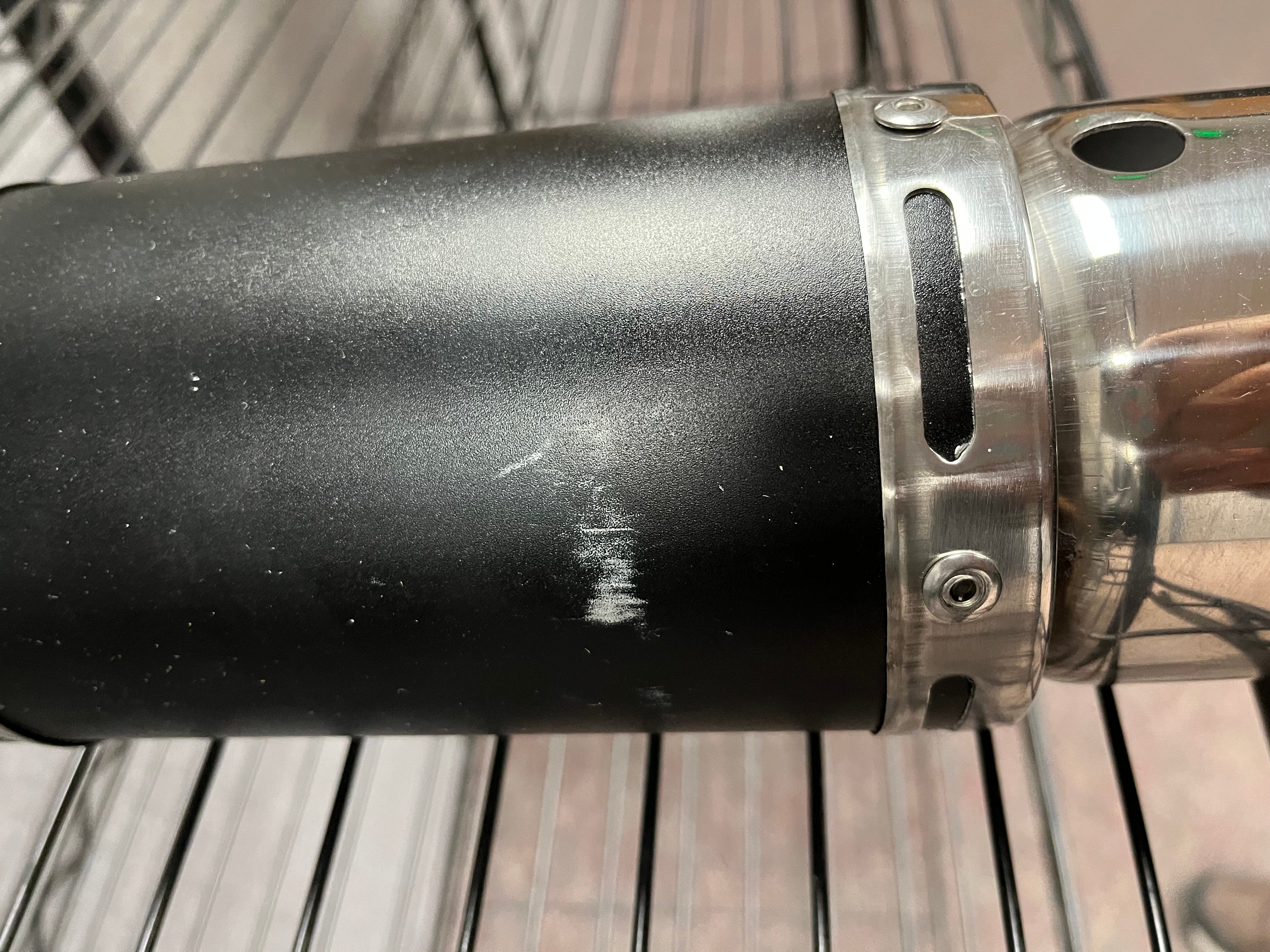 Black Short Performance Exhaust System for GY6 150cc Scooters & Go-Karts (Blemished)