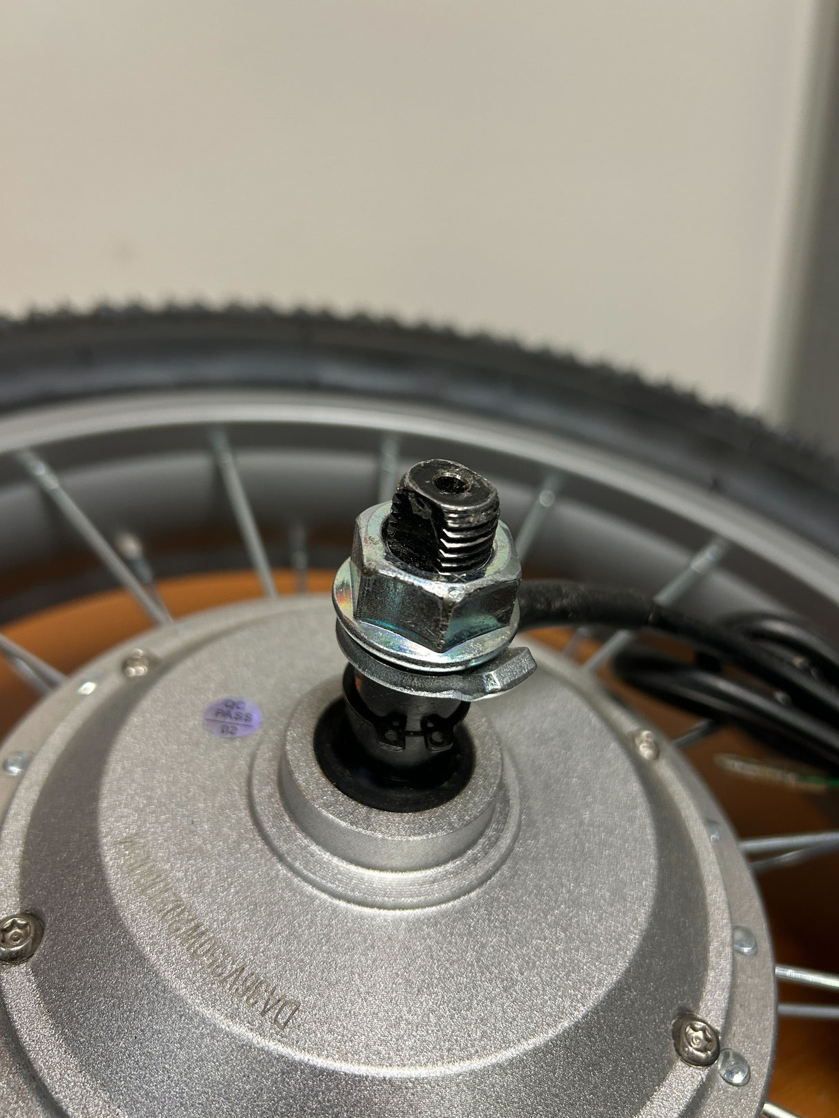 Rear Wheel Assembly with 36 Volt Hub Motor for the Razor Rambler 16 Electric Mini Bike (Version 1+) (Blemished)