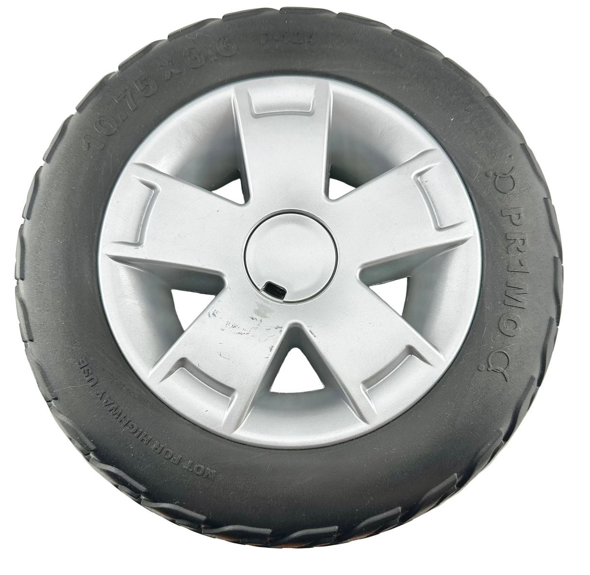 Rear Wheel Assembly with Black Flat-Free Tire for Pride Victory 10, Victory ES 10, & Victory Sport (Blemished)