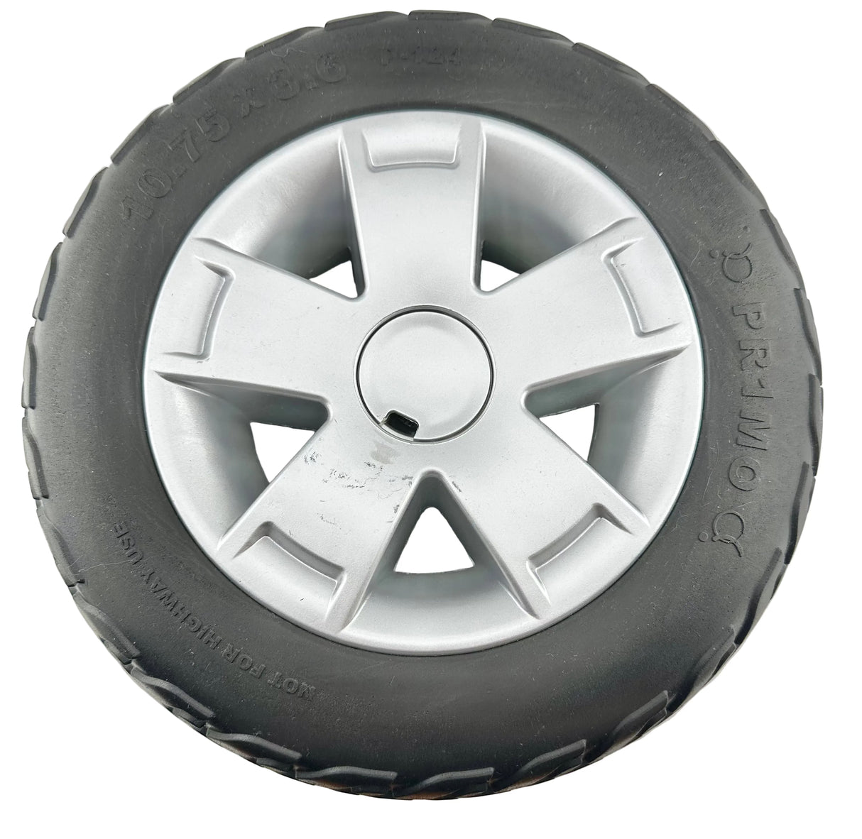 Rear Wheel Assembly with Black Flat-Free Tire for Pride Victory 10, Victory ES 10, & Victory Sport (Blemished)
