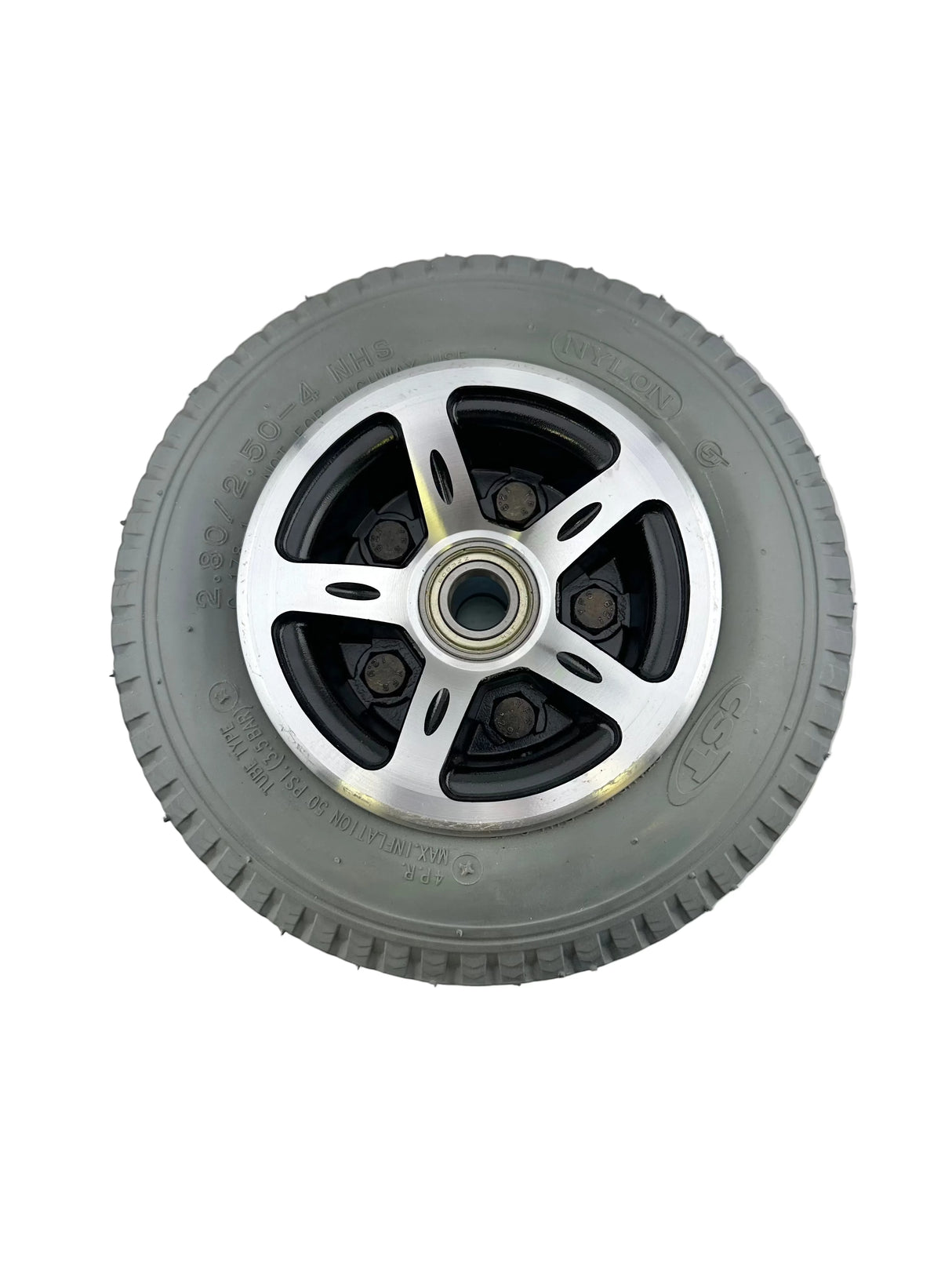 2.80/2.50-4 Pneumatic Caster Wheel for the Merits Atlantis 1 (P710) and Travel-Ease Commuter Bariatric (P183) Power Chairs (Blemished)