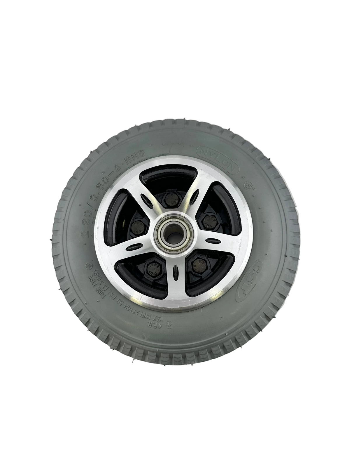 2.80/2.50-4 Pneumatic Caster Wheel for the Merits Atlantis 1 (P710) and Travel-Ease Commuter Bariatric (P183) Power Chairs (Blemished)