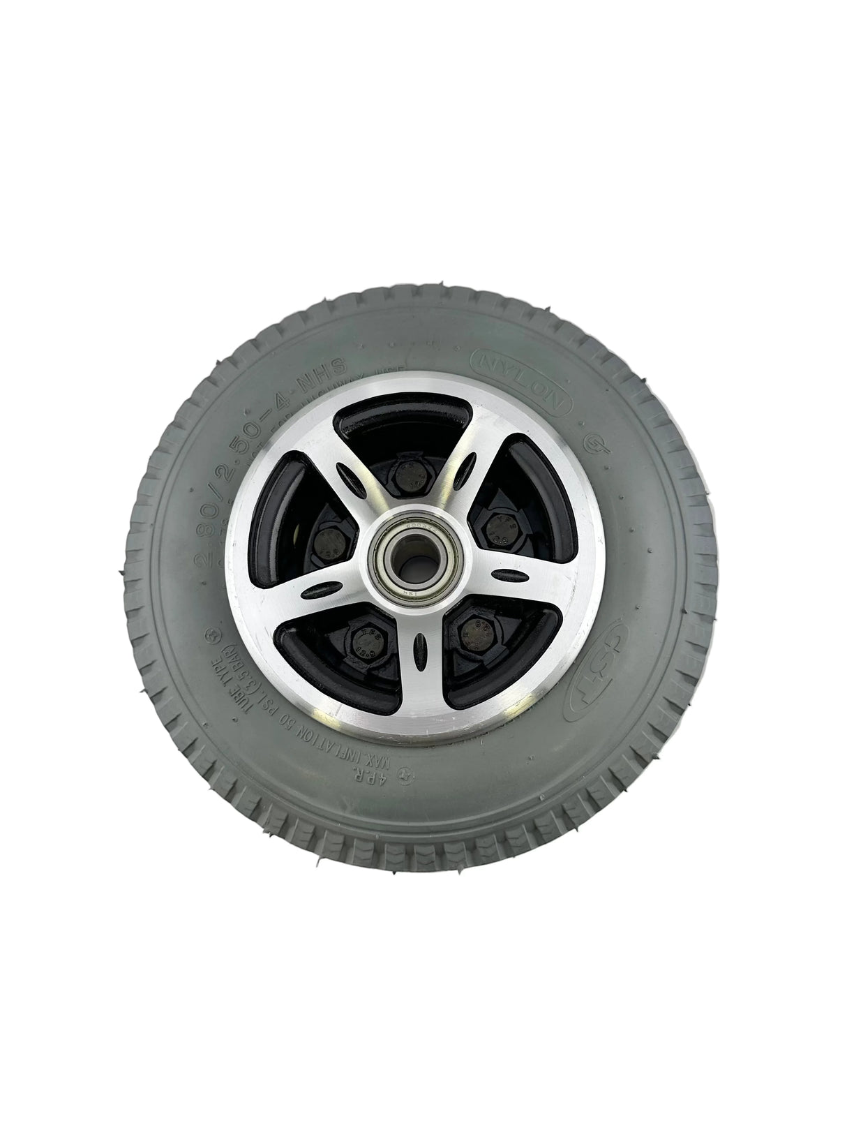 2.80/2.50-4 Pneumatic Caster Wheel for the Merits Atlantis 1 (P710) and Travel-Ease Commuter Bariatric (P183) Power Chairs (Blemished)
