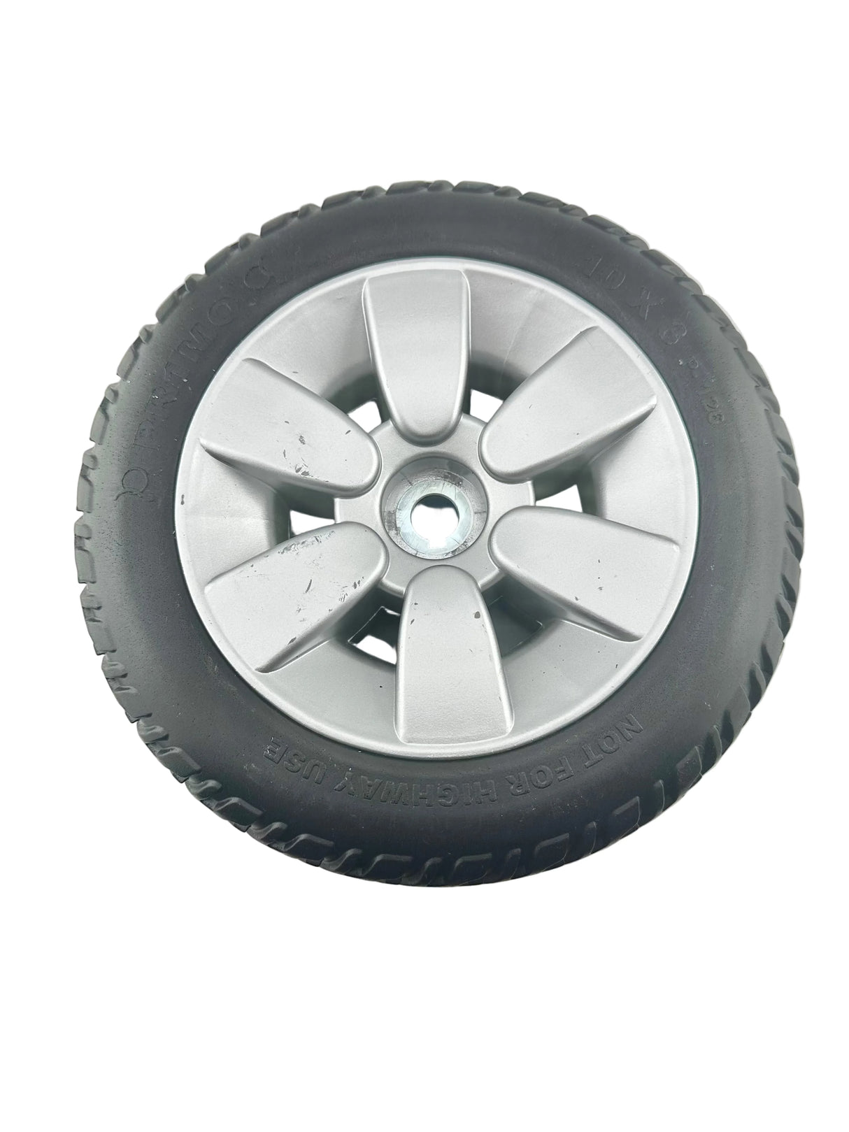 3.00-4 Flat-Free Drive Wheel Assembly with Black Tire for the Jazzy Air, Select, & Select 6 Power Chairs (WHLASMB2045) (Blemished)