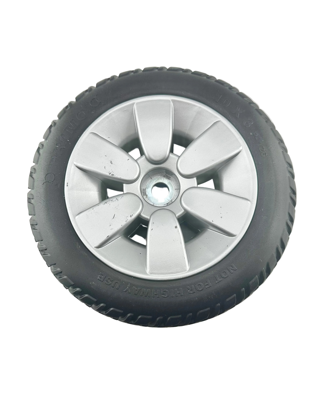 3.00-4 Flat-Free Drive Wheel Assembly with Black Tire for the Jazzy Air, Select, & Select 6 Power Chairs (WHLASMB2045) (Blemished)