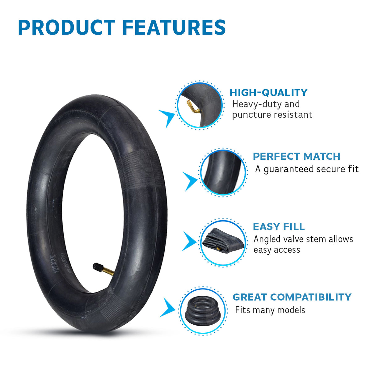 12-1/2" x 3.0 (12-1/2" x 2.25/3.00) Inner Tube for Schwinn S500