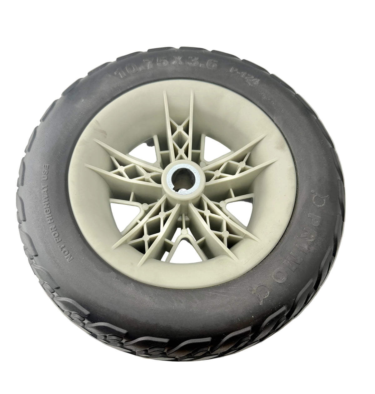 Rear Wheel Assembly with Black Flat-Free Tire for Pride Victory 10, Victory ES 10, & Victory Sport (BLEMISHED)