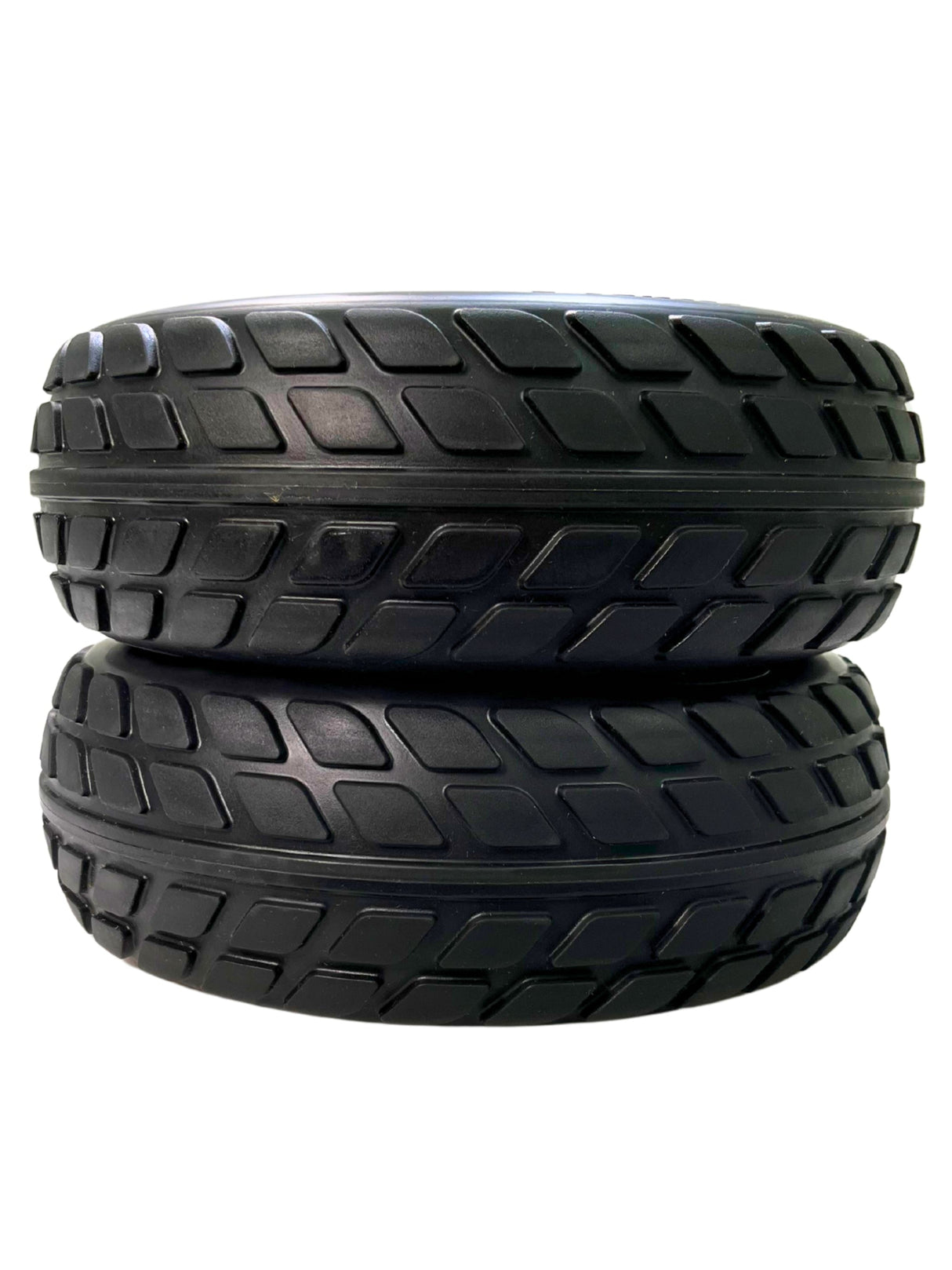 Set of 2 Rear Wheel Assembly with Black Flat-Free Tires and Aluminum 2 Piece Rim for Pride Victory 10, Victory ES 10, & Victory Sport (WHLASMB1784)