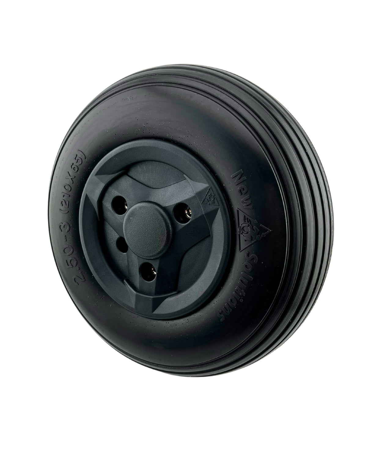 Black 2.50-3 (210-65) Caster Wheel for Permobil F3 Corpus, F5 Corpus, & M5 Corpus Power Chairs (324206)