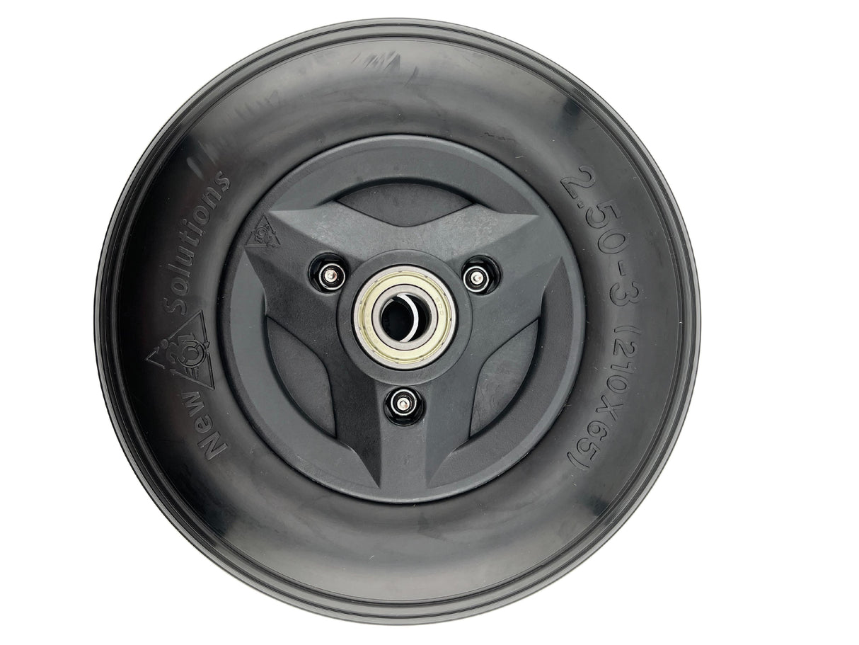 Black 2.50-3 (210-65) Caster Wheel for Permobil F3 Corpus, F5 Corpus, & M5 Corpus Power Chairs (324206)